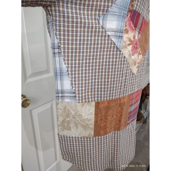 Custom Western Shirt Upcycled Funky Boho Patchwork Cottage Shabby Chic Shacket - Picture 8 of 10